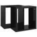 vidaXL Estantes cubo de pared 2 unidades negro brillo 26x15x26 cm