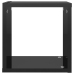 vidaXL Estantes cubo de pared 2 unidades negro brillo 26x15x26 cm