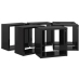 vidaXL Estantes cubo de pared 6 unidades negro brillo 26x15x26 cm