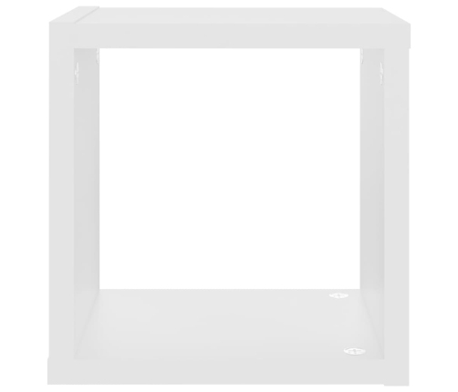 Estantes cubo de pared 4 unidades blanco 22x15x22 cm