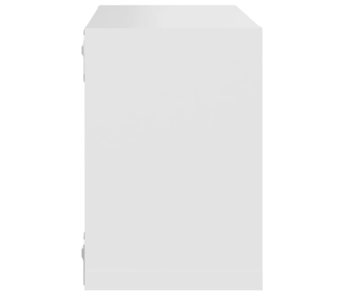 vidaXL Estantes cubo de pared 6 unidades blanco 22x15x22 cm