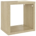 vidaXL Estantes de cubo de pared 4 unidades roble Sonoma 22x15x22 cm