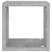 vidaXL Estantes cubo de pared 4 unidades gris hormigón 22x15x22 cm