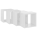 Estantes cubo de pared 4 unidades blanco brillo 22x15x22 cm