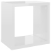 Estantes cubo de pared 4 unidades blanco brillo 22x15x22 cm