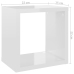 Estantes cubo de pared 4 unidades blanco brillo 22x15x22 cm