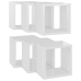 Estantes cubo de pared 6 unidades blanco brillo 22x15x22 cm