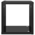 vidaXL Estantes cubo de pared 6 unidades negro brillo 22x15x22 cm