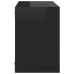 vidaXL Estantes cubo de pared 6 unidades negro brillo 22x15x22 cm