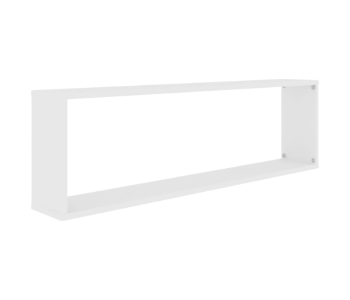 Estante cubo de pared 2 uds madera contrachapada 100x15x30 cm