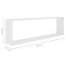 vidaXL Estante cubo de pared 4 uds madera contrachapada 100x15x30 cm