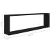 vidaXL Estantes cubo de pared 2 uds contrachapado negro 100x15x30 cm