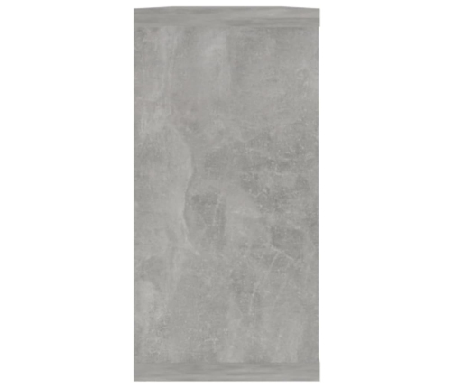 vidaXL Estante cubo pared 6uds contrachapado gris hormigón 100x15x30cm