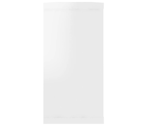 Estante cubo pared 4uds contrachapado blanco brillo 100x15x30cm