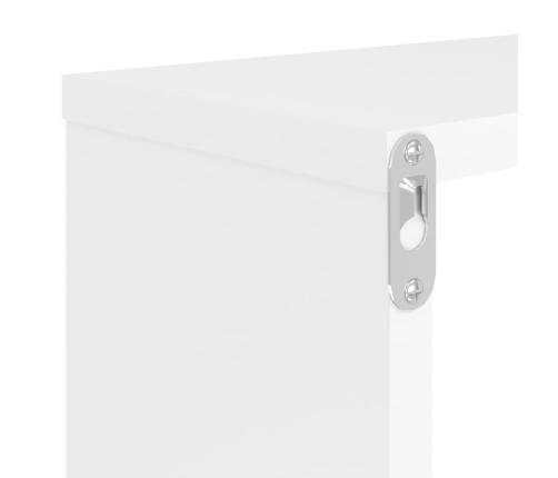 vidaXL Estantes cubo de pared 4 uds contrachapado blanco 80x15x26,5 cm