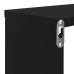 Estantes cubo de pared 2 uds contrachapado negro 80x15x26,5 cm