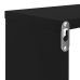 Estantes cubo de pared 4 uds contrachapado negro 80x15x26,5 cm