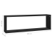 Estantes cubo de pared 4 uds contrachapado negro 80x15x26,5 cm