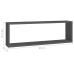 Estantes cubo de pared 2 uds contrachapado gris 80x15x26,5 cm