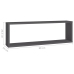 Estantes cubo de pared 4 uds contrachapado gris 80x15x26,5 cm