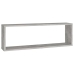 vidaXL Estante de pared 2 uds contrachapado gris hormigón 80x15x26,5cm