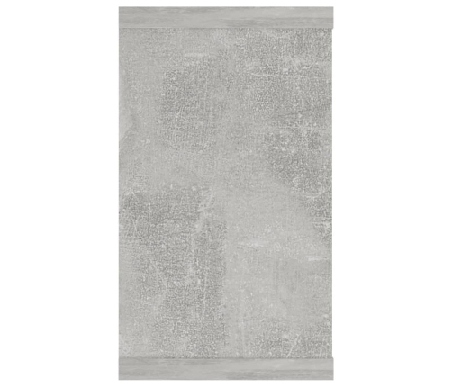 vidaXL Estante de pared 2 uds contrachapado gris hormigón 80x15x26,5cm