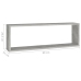 vidaXL Estante de pared 2 uds contrachapado gris hormigón 80x15x26,5cm