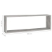 vidaXL Estante de pared 6 uds contrachapado gris hormigón 80x15x26,5cm