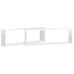 Estante de pared 2 uds contrachapado blanco brillo 80x15x26,5cm