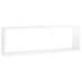 Estante de pared 2 uds contrachapado blanco brillo 80x15x26,5cm