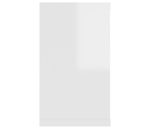 vidaXL Estante de pared 2 uds contrachapado blanco brillo 80x15x26,5cm