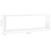 Estante de pared 4 uds contrachapado blanco brillo 80x15x26,5cm