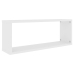 Estante cubo de pared 4 uds contrachapado blanco 60x15x23 cm