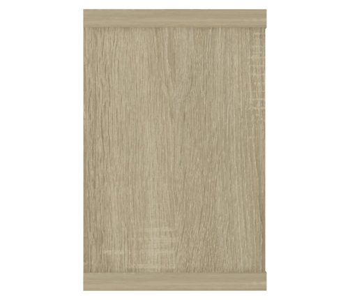 Estante cubo pared 2 uds contrachapado roble Sonoma 60x15x23 cm