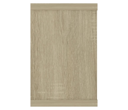 Estante cubo pared 4 uds contrachapado roble Sonoma 60x15x23 cm