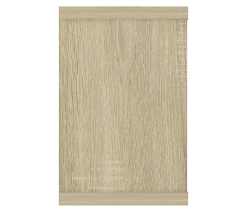 Estante cubo pared 6 uds contrachapado roble Sonoma 60x15x23 cm