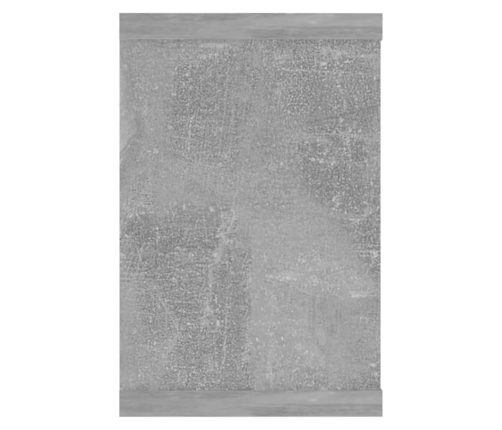 vidaXL Estante cubo pared 6 uds contrachapado gris hormigón 60x15x23cm