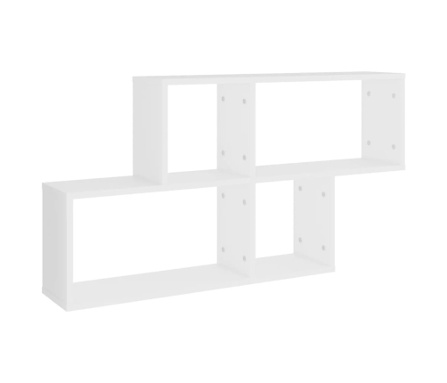 Estantería de pared madera contrachapada blanco 100x18x53 cm