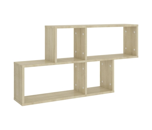 Estante de pared madera contrachapada roble Sonoma 100x18x53 cm