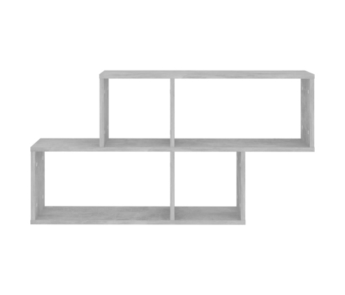 vidaXL Estante de pared madera contrachapada gris hormigón 100x18x53cm