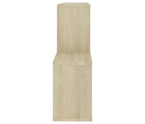 vidaXL Estante de pared madera contrachapada blanco roble 100x18x53 cm