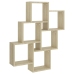 Estante cubo pared madera contrachapada roble Sonoma 78x15x93cm