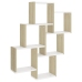 vidaXL Estante cubo de pared contrachapado blanco y roble 78x15x93 cm