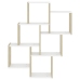 vidaXL Estante cubo de pared contrachapado blanco y roble 78x15x93 cm