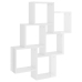 Estante cubo de pared contrachapado blanco brillante 78x15x93cm