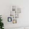 Estante cubo de pared contrachapado blanco brillante 78x15x93cm