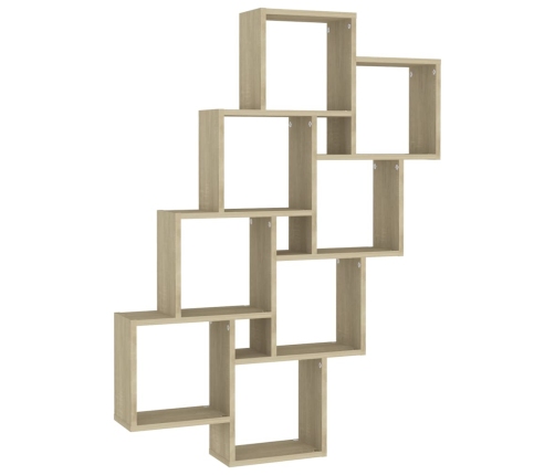 Estante cubo de pared contrachapado roble Sonoma 90x15x119 cm