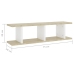 Estante pared 2 uds contrachapada blanco y Sonoma 75x18x20 cm