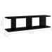 vidaXL Estantes de pared 2 uds contrachapada negro brillo 75x18x20 cm