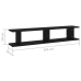 Estantes de pared 2 uds madera contrachapada negro 105x18x20 cm